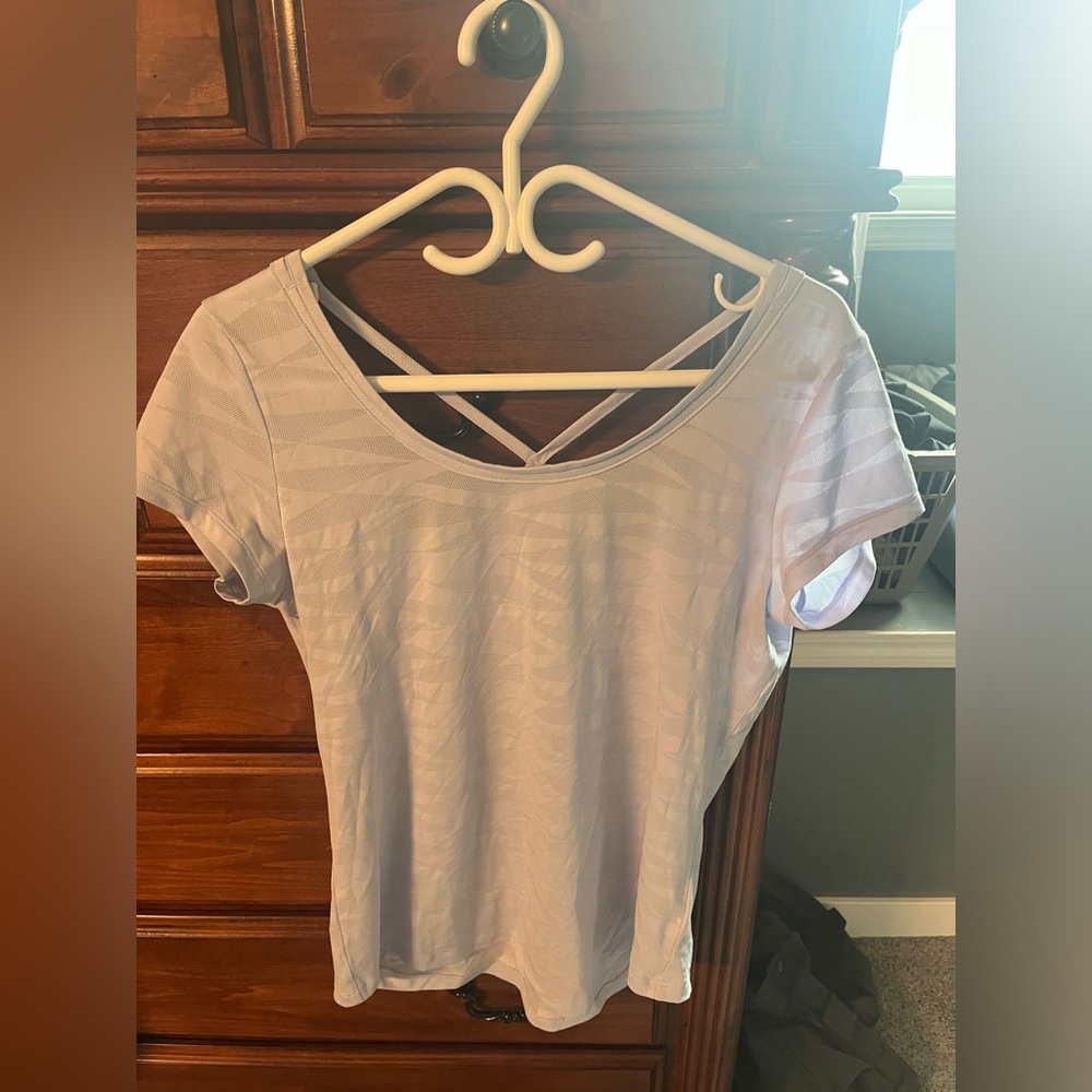 Mauve Tee with strappy back